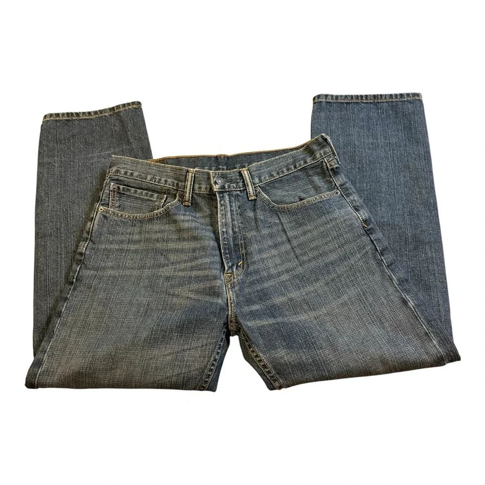 Levi's 505 Straight Fit‎ Jeans Mens 34x29 Blue Cotton  Medium Wash Fits 32 X 27